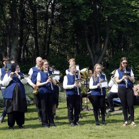 17. júní, hátíðardagskrá í Lystigarðinum - Lúðrasveit Akureyrar - Ljósmynd: Skapti Hallgrímsson