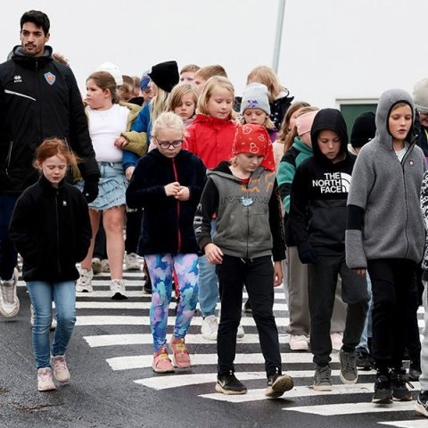 Verkefnið „Göngum í skólann“ var formlega sett í Brekkuskóla á Akureyri.