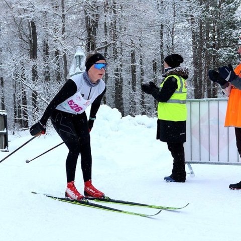 Fyrsta Súlur Vertical-skíðagangan, í Kjarnaskógi. Mynd: Skapti Hallgrímsson