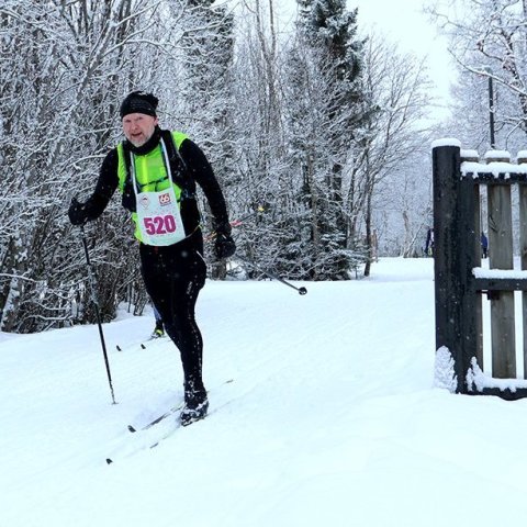 Fyrsta Súlur Vertical-skíðagangan, í Kjarnaskógi. Mynd: Skapti Hallgrímsson